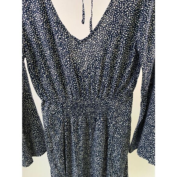Roxy NWT Navy White Polka Dot Mini Dress Size XS - Picture 6 of 8